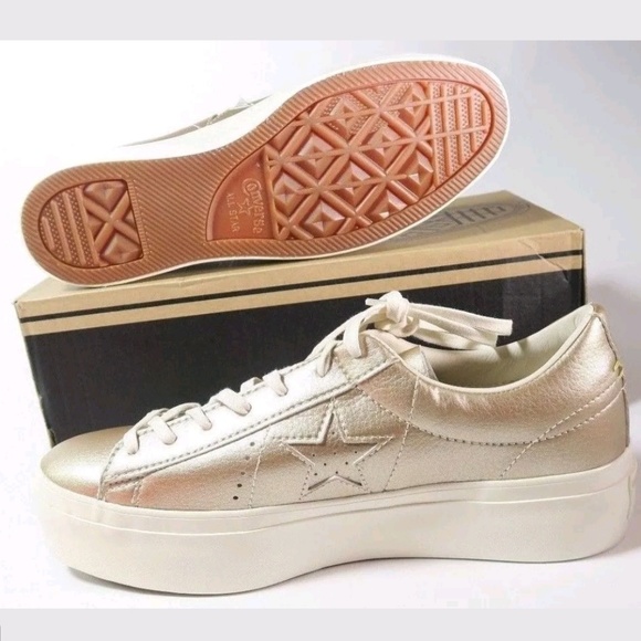 Converse one star platform gold Clearance